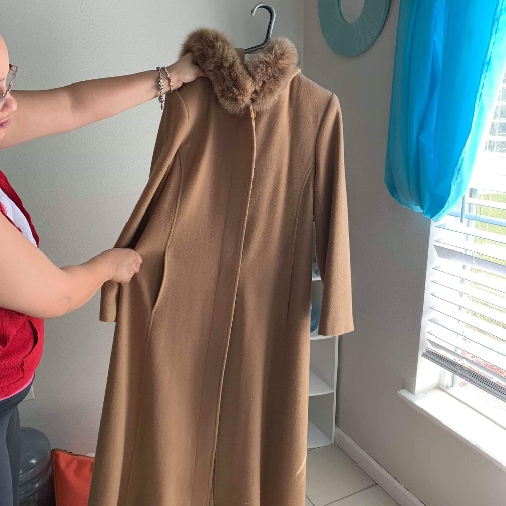 A Line camel coat
